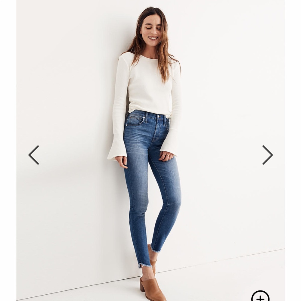 Madewell 10”Highrise Skinny Jean Tulip Hem